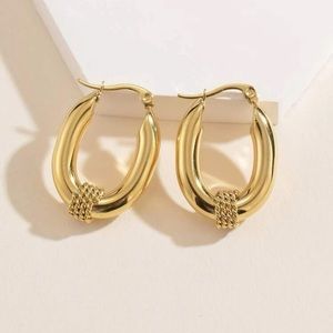 Beautiful Twist Detail Hoop Earrings excellent as a gift
